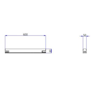 MODULAR ΓΡΑΜΜΙΚΟ ΦΩΤΙΣΤΙΚΟ LED 600x55x55 20W 3CCT (3000/4000/6500 K) 2400lm AC170-265V AΛΟΥΜΙΝΙΟΥ ΛΕΥΚΟ UNIVERSE UNIVERSE – 1-U016315