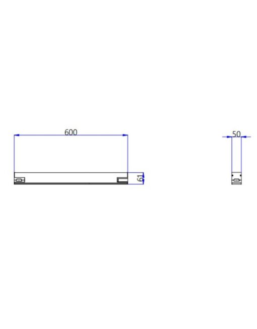 MODULAR ΓΡΑΜΜΙΚΟ ΦΩΤΙΣΤΙΚΟ LED 600x55x55 20W 3CCT (3000/4000/6500 K) 2400lm AC170-265V AΛΟΥΜΙΝΙΟΥ ΛΕΥΚΟ UNIVERSE UNIVERSE – 1-U016315