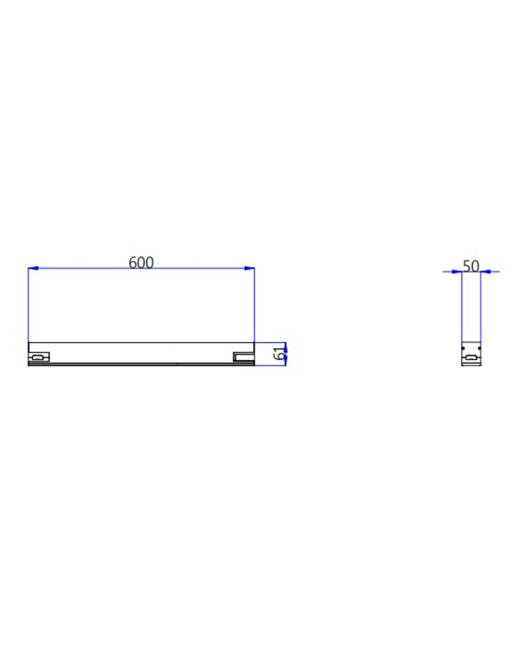 MODULAR ΓΡΑΜΜΙΚΟ ΦΩΤΙΣΤΙΚΟ LED 600x55x55 20W 3CCT (3000/4000/6500 K) 2400lm AC170-265V AΛΟΥΜΙΝΙΟΥ ΛΕΥΚΟ UNIVERSE UNIVERSE – 1-U016315