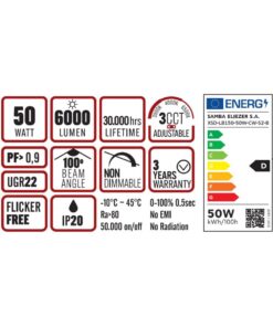 MODULAR ΓΡΑΜΜΙΚΟ ΦΩΤΙΣΤΙΚΟ LED 1500x55x55 50W 3CCT (3000/4000/6500 K) 6000lm AC170-265V AΛΟΥΜΙΝΙΟΥ ΛΕΥΚΟ UNIVERSE UNIVERSE – 1-U016339