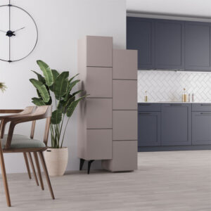 Ντουλάπι-στήλη Romane pakoworld μόκα 62.2×37.4×155.4εκ – 119-001121