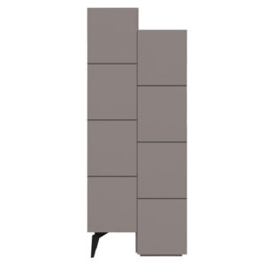 Ντουλάπι-στήλη Romane pakoworld μόκα 62.2×37.4×155.4εκ – 119-001121