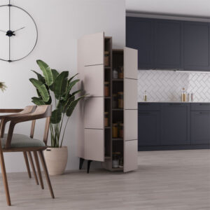 Ντουλάπι-στήλη Romane pakoworld μόκα 62.2×37.4×155.4εκ – 119-001121