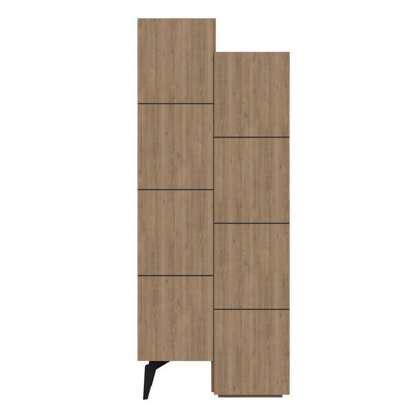 Ντουλάπι-στήλη Romane pakoworld φυσικό 62.2×37.4×155.4εκ – 119-001131