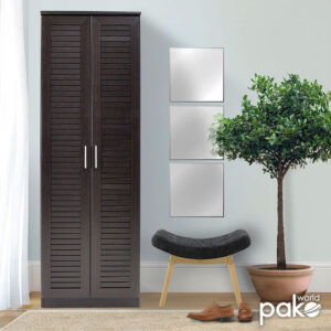 Παπουτσοθήκη-ντουλάπα SANTE pakoworld 21 ζεύγων χρώμα wenge 60x37x183εκ – 123-000006