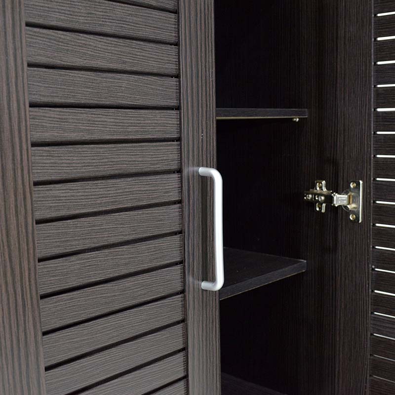 Παπουτσοθήκη-ντουλάπα SANTE pakoworld 21 ζεύγων χρώμα wenge 60x37x183εκ – 123-000006