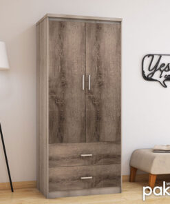 Ντουλάπα ρούχων δίφυλλη OLYMPUS pakoworld χρώμα castillo-toro 81x57x183εκ – 123-000021