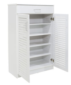 Παπουτσοθήκη-ντουλάπι SANTE pakoworld 20 ζεύγων χρώμα λευκό 80x37x123εκ – 123-000026