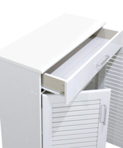 Παπουτσοθήκη-ντουλάπι SANTE pakoworld 20 ζεύγων χρώμα λευκό 80x37x123εκ – 123-000026