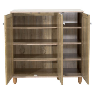 Παπουτσοθήκη-ντουλάπι SANTO pakoworld 16 ζεύγων χρώμα sonoma 89,5×34,5×91,5εκ – 123-000031