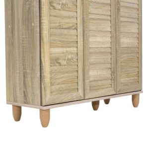 Παπουτσοθήκη-ντουλάπι SANTO pakoworld 16 ζεύγων χρώμα sonoma 89,5×34,5×91,5εκ – 123-000031