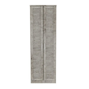 Παπουτσοθήκη-ντουλάπα SANTE pakoworld 21 ζευγών σε antique ανθρακί 60x37x183εκ – 123-000199