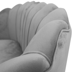 Καναπές 2θέσιος Daimon pakoworld βελούδο γκρι 134x70x77εκ – 128-000005