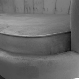 Καναπές 2θέσιος Daimon pakoworld βελούδο γκρι 134x70x77εκ – 128-000005