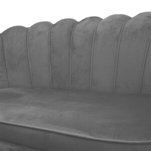 Καναπές 2θέσιος Daimon pakoworld βελούδο γκρι 134x70x77εκ – 128-000005