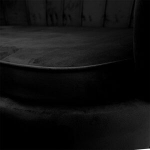 Καναπές 2θέσιος Daimon pakoworld βελούδο μαύρο 134x70x77εκ – 128-000007