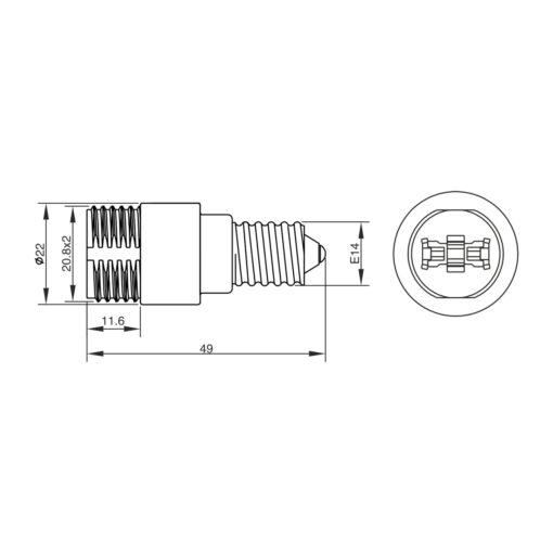 ΑΝΤΑΠΤΟΡ ΠΟΡΣΕΛΑΝΗΣ Ε14 ΣΕ G9 (KR) BLIST CUBALUX – 2-CL130544