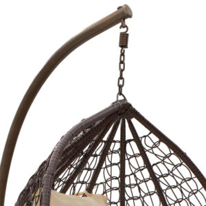 Κούνια Zafer pakoworld μέταλλο-pp καφέ-μαξιλάρι μπεζ – 135-000005