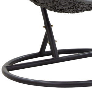 Κούνια Soleil pakoworld κρεμαστή μέταλλο-pp-μαξιλάρι γκρι 103x83x200εκ – 135-000006