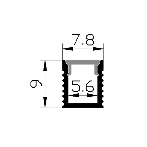 ΣΕΤ ΠΡΟΦΙΛ ΑΠΛΟ ΛΕΥΚΟ 9Χ5,6 ΜΕ ΚΑΛΥΜΜΑ OPAL (2Μ) CUBALUX – 2-CL160003