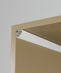 Σετ Προφίλ Γωνιακό Ασημί 15,5×15,5 με Κάλυμμα OPAL (2m) CUBALUX – 2-CL160033