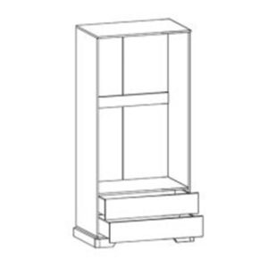 Ντουλάπα Jaden pakoworld δίφυλλη golden oak-λευκό antique 101x62x197,5εκ – 173-000030