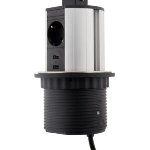 ΧΩΝΕΥΤΟ ΠΟΛΥΠΡΙΖΟ POP-UP ΓΙΑ ΕΠΙΠΛΑ ΓΡΑΦΕΙΟΥ/ΚΟΥΖΙΝΑΣ ΜΕ 3 ΣΟΥΚΟ 2 USB + 1,5M ΚΑΛΩΔΙΟ ΔΙΑΜ. Φ100 OTIO  – 2-HB278427