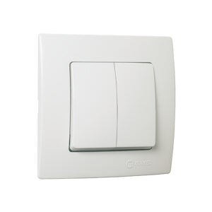 Διακόπτης διπλός κομμυτατέρ αλέ ρετούρ λευκός Makel Lillium Natural Kare – 32001126 (Αντιγραφή)