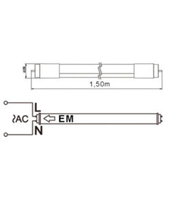 ΛΑΜΠΑ LED SMD T8 G13 24W 150cm 4000K (ΜΟΝΗΣ ΤΡΟΦΟΔΟΣΙΑΣ) 175-265V 2400lm 330° UNIVERSE UNIVERSE – 2-U011730