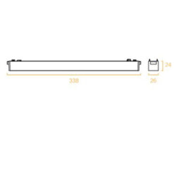 SLIM GRILLE LIGHT 18W 3000K 24° ΓΙΑ ΜΑΓΝΗΤΙΚΗ ΡΑΓΑ 48V SLIM ΛΕΥΚΟ UNIVERSE UNIVERSE – 2-U014113