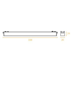 SLIM GRILLE LIGHT 18W 3000K 24° ΓΙΑ ΜΑΓΝΗΤΙΚΗ ΡΑΓΑ 48V SLIM ΜΑΥΡΟ UNIVERSE UNIVERSE – 2-U014120