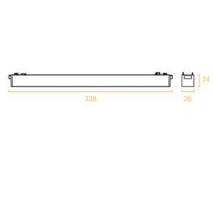 SLIM GRILLE LIGHT 18W 3000K 24° ΓΙΑ ΜΑΓΝΗΤΙΚΗ ΡΑΓΑ 48V SLIM ΜΑΥΡΟ UNIVERSE UNIVERSE – 2-U014120