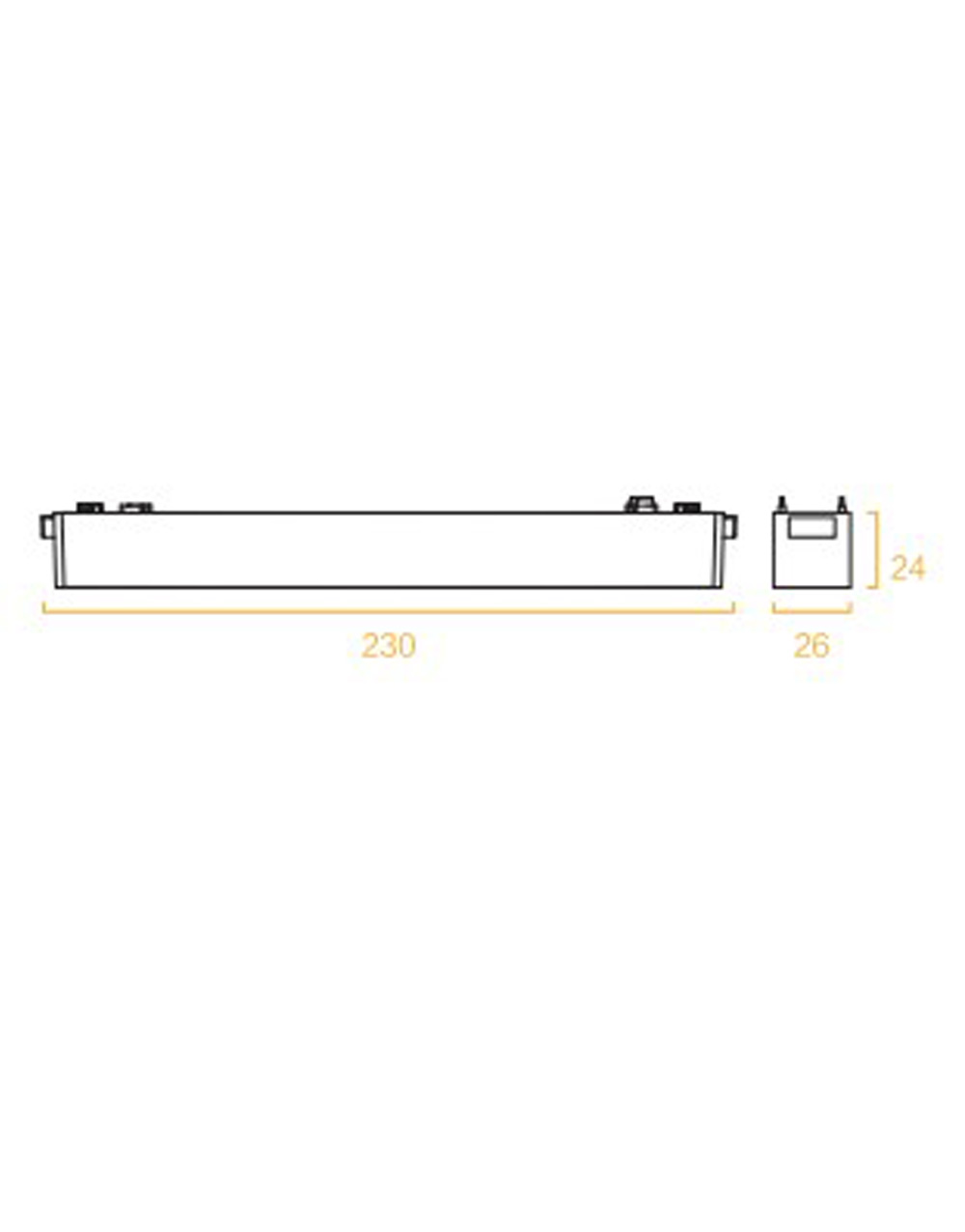 SLIM FLOOD LIGHT 10W 3000K 24° ΓΙΑ ΜΑΓΝΗΤΙΚΗ ΡΑΓΑ 48V SLIM ΜΑΥΡΟ UNIVERSE UNIVERSE – 2-U014144