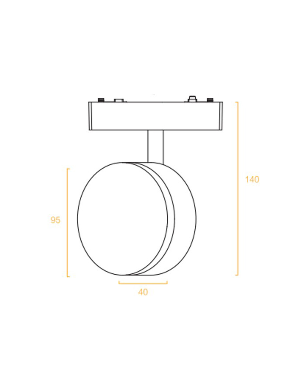 SLIM TRACK LIGHT 9W 3000K 180° ΓΙΑ ΜΑΓΝΗΤΙΚΗ ΡΑΓΑ 48V SLIM ΛΕΥΚΟ UNIVERSE UNIVERSE – 2-U014212