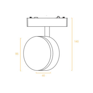 SLIM TRACK LIGHT 9W 3000K 180° ΓΙΑ ΜΑΓΝΗΤΙΚΗ ΡΑΓΑ 48V SLIM ΜΑΥΡΟ UNIVERSE UNIVERSE – 2-U014229