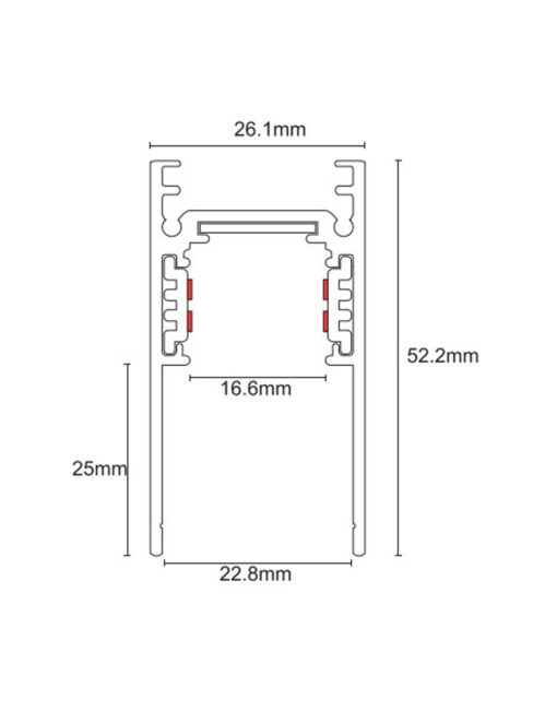 ΡΑΓΑ ΜΑΓΝΗΤΙΚΗ 48V STANDARD 1 ΜΕΤΡΗ + DUST PROOF + ΤΑΠΑ ΛΕΥΚΗ UNIVERSE UNIVERSE – 2-U014274