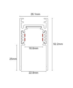 ΡΑΓΑ ΜΑΓΝΗΤΙΚΗ 48V STANDARD 2 ΜΕΤΡΗ + DUST PROOF + ΤΑΠΑ ΛΕΥΚΗ UNIVERSE UNIVERSE – 2-U014298