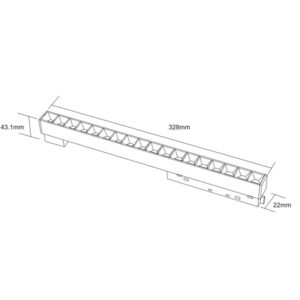 STANDARD GRILLE LIGHT 12W 3000K 24° ΓΙΑ ΜΑΓΝΗΤΙΚΗ ΡΑΓΑ 48V ΜΑΥΡΟ UNIVERSE UNIVERSE – 2-U014502