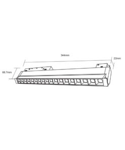 STANDARD FOLDING GRILLE LIGHT 18W 3000K 24° ΓΙΑ ΜΑΓΝΗΤΙΚΗ ΡΑΓΑ 48V ΜΑΥΡΟ UNIVERSE UNIVERSE – 2-U014601