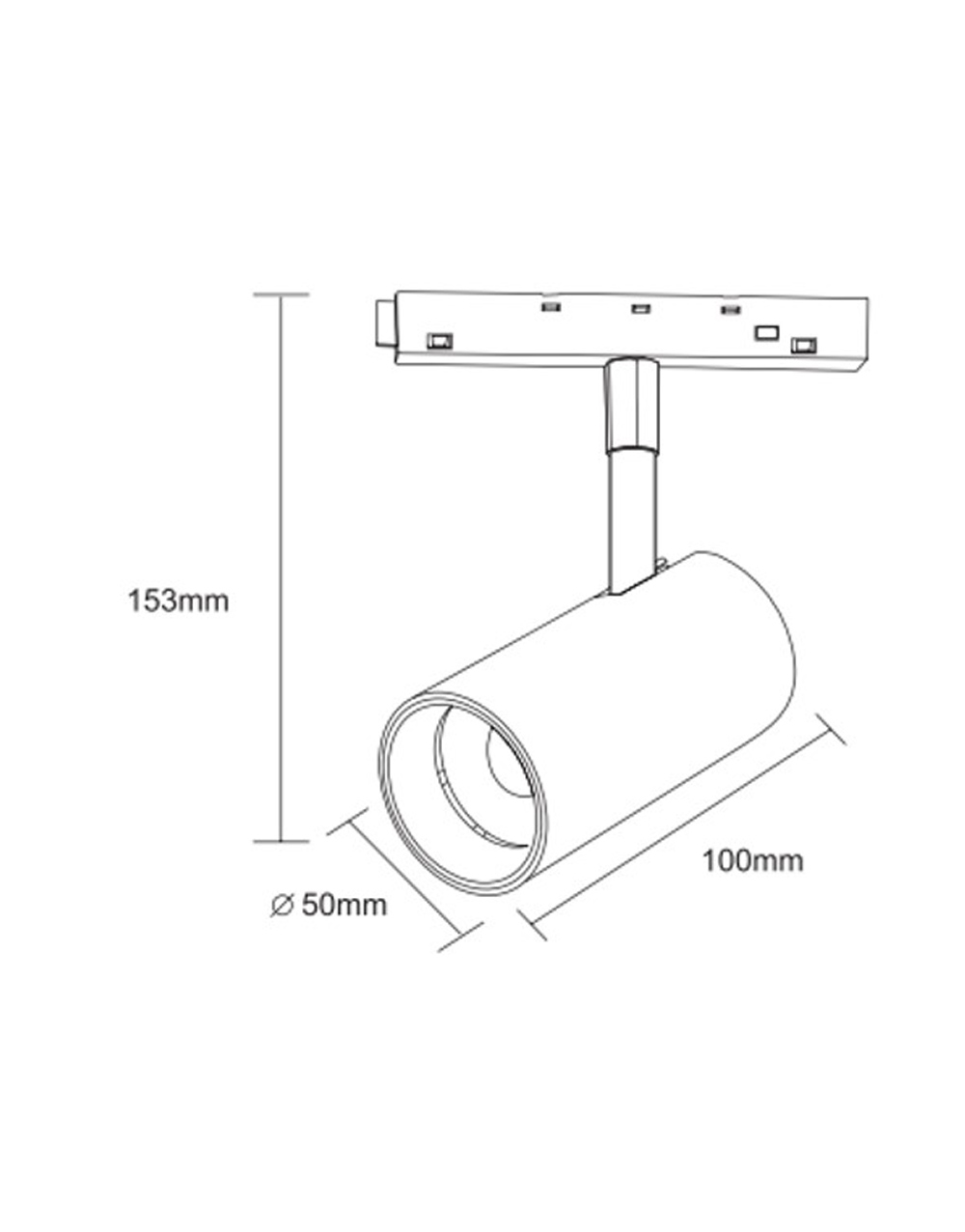 STANDARD SPOT LIGHT 20W 3000K 36° ΓΙΑ ΜΑΓΝΗΤΙΚΗ ΡΑΓΑ 48V ΜΑΥΡΟ UNIVERSE UNIVERSE – 2-U014663