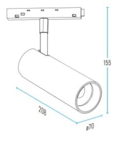 STANDARD SPOT LIGHT 30W 3000K 36° ΓΙΑ ΜΑΓΝΗΤΙΚΗ ΡΑΓΑ 48V ΛΕΥΚΟ UNIVERSE UNIVERSE – 2-U014670