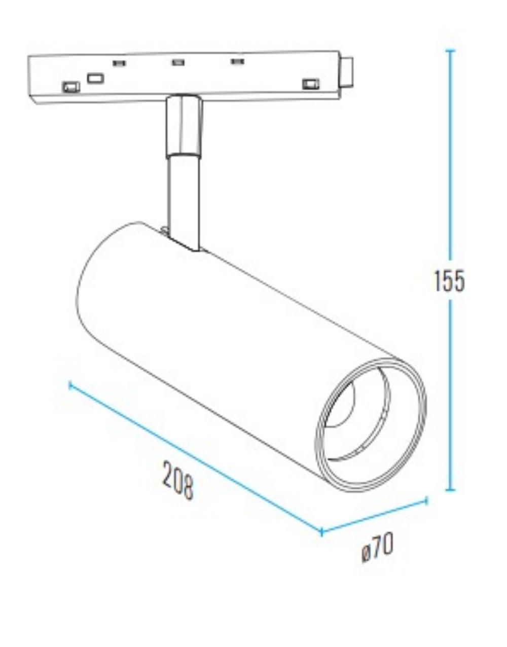 STANDARD SPOT LIGHT 30W 3000K 36° ΓΙΑ ΜΑΓΝΗΤΙΚΗ ΡΑΓΑ 48V ΛΕΥΚΟ UNIVERSE UNIVERSE – 2-U014670