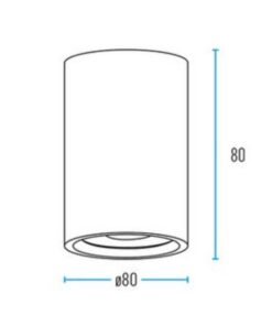 ΣΠΟΤ ΟΡΟΦΗΣ ΚΙΝΗΤΟ Φ80mm Η80mm 1xMR16/GU10 MAX50W 1ΦΑΣΙΚΟ ΛΕΥΚΟ ΑΛΟΥΜΙΝΙΟΥ UNIVERSE UNIVERSE – 2-U014939