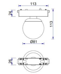 SLIM SOFT LIGHT 5W 3000K 300° ΓΙΑ ΜΑΓΝΗΤΙΚΗ ΡΑΓΑ 48V SLIM ΜΑΥΡΟ UNIVERSE UNIVERSE – 2-U014984