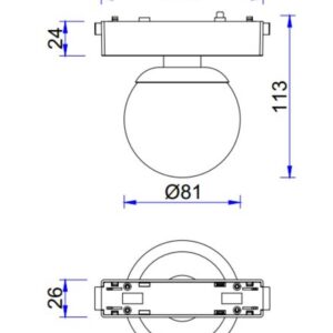 SLIM SOFT LIGHT 5W 3000K 300° ΓΙΑ ΜΑΓΝΗΤΙΚΗ ΡΑΓΑ 48V SLIM ΜΑΥΡΟ UNIVERSE UNIVERSE – 2-U014984