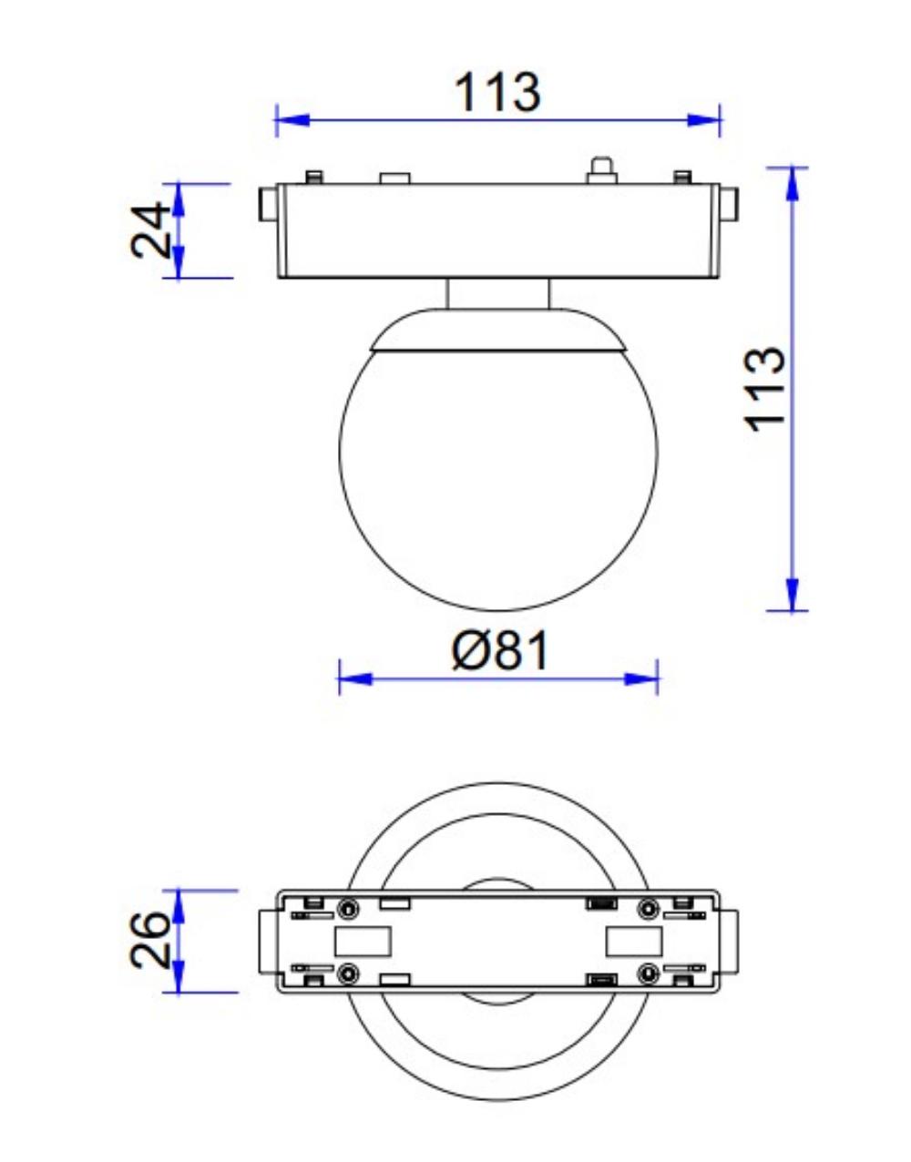 SLIM SOFT LIGHT 5W 3000K 300° ΓΙΑ ΜΑΓΝΗΤΙΚΗ ΡΑΓΑ 48V SLIM ΜΑΥΡΟ UNIVERSE UNIVERSE – 2-U014984