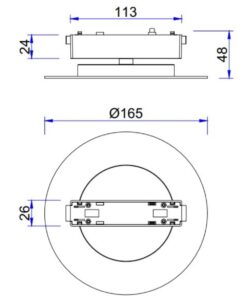 SLIM INDIRECT 5W 3000K 360° ΓΙΑ ΜΑΓΝΗΤΙΚΗ ΡΑΓΑ 48V SLIM ΜΑΥΡΟ UNIVERSE UNIVERSE – 2-U015004