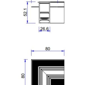 ΓΩΝΙΑ ΟΡΙΖΟΝΤΙΑ ΓΙΑ ΡΑΓΑ ΧΩΝΕΥΤΗ ΜΑΓΝΗΤΙΚΗ 48V STANDARD ΜΑΥΡΗ UNIVERSE UNIVERSE – 2-U015165