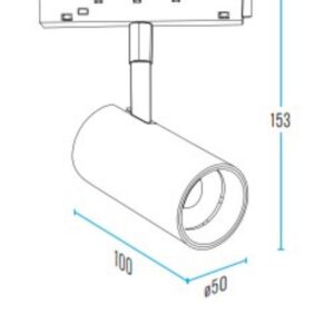 STANDARD SPOT LIGHT 10W 3000K 36° ΓΙΑ ΜΑΓΝΗΤΙΚΗ ΡΑΓΑ 48V ΜΑΥΡΟ UNIVERSE UNIVERSE – 2-U015202