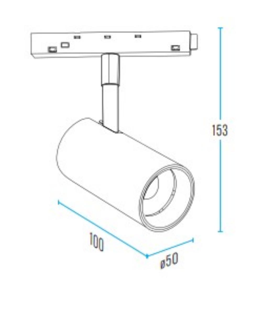 STANDARD SPOT LIGHT 10W 3000K 36° ΓΙΑ ΜΑΓΝΗΤΙΚΗ ΡΑΓΑ 48V ΛΕΥΚΟ UNIVERSE UNIVERSE – 2-U015219